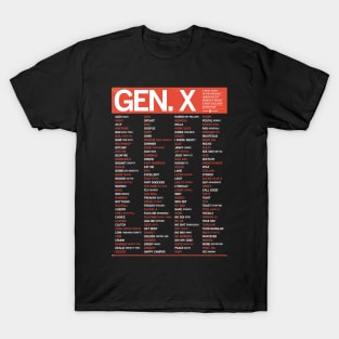 GEN X - SLANG GUIDE - RED T-Shirt